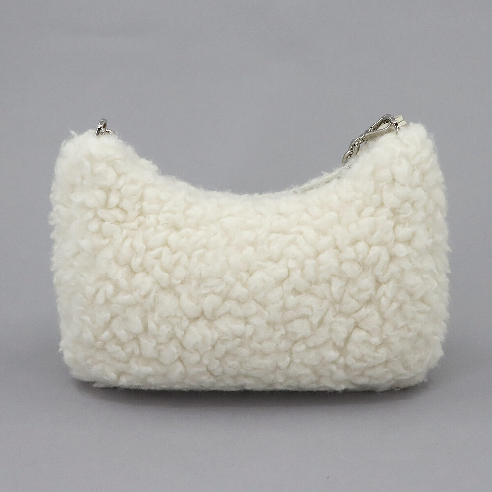 Prada Edition Shoulder Bag Wool Silk Cashmere White - Picture 3 of 8